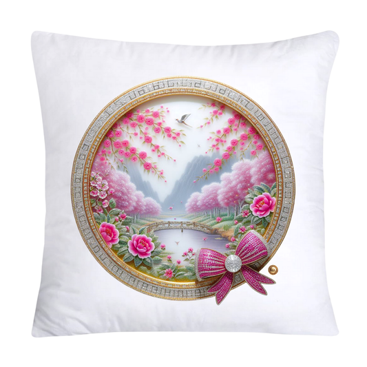 Pink Willow 18X18 Chinoiserie Plate Pillow Covers-66