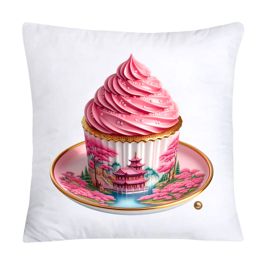 18x18 Pink Willow Chinoiserie Cupcake Throw Pillow Covers-5383