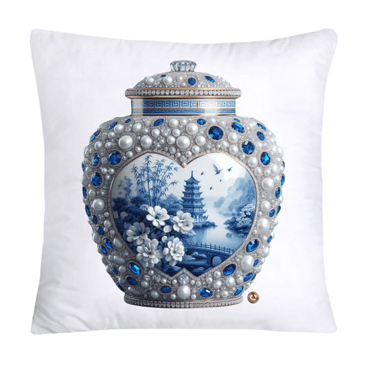 Blue and White Willow Ginger Jar 18x18 Pillow Covers-4113