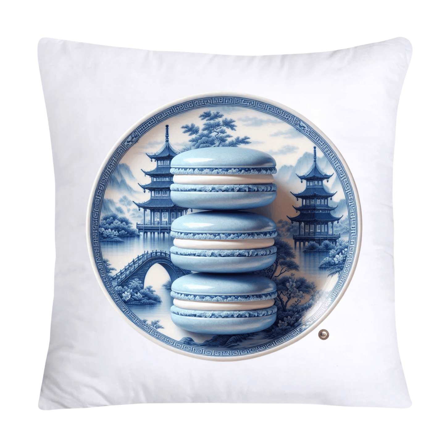 Blue Willow 18x18 Adorable Macaroon Throw Pillow Covers-310
