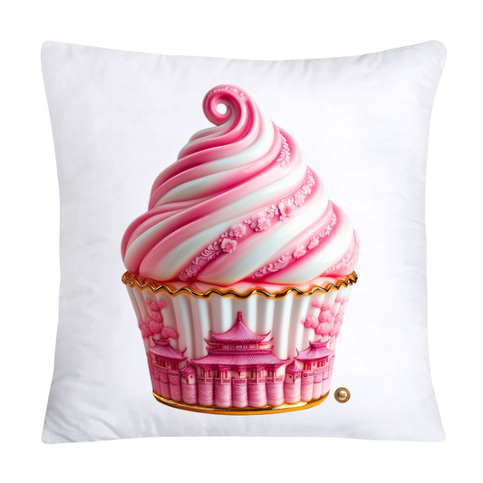 18x18 Pink Willow Chinoiserie Cupcake Throw Pillow Covers-5381