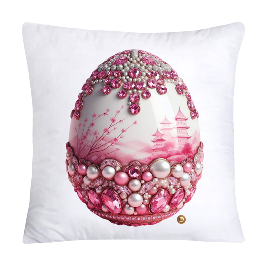 Pink Willow Chinoiserie Egg 18x18 Throw Pillow Covers-5926