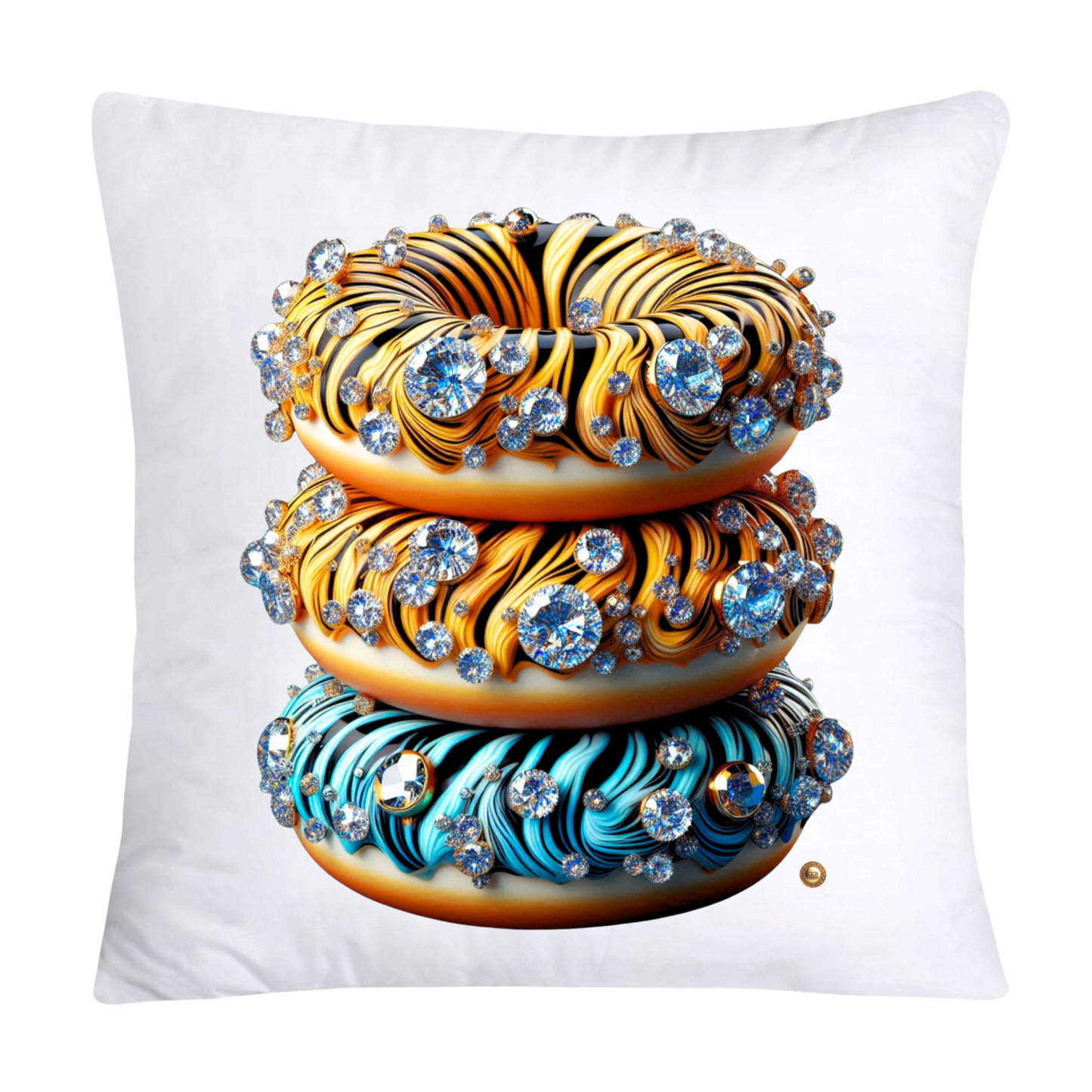 Wild Animal Print Donut Throw Pillow Covers 18x18-810