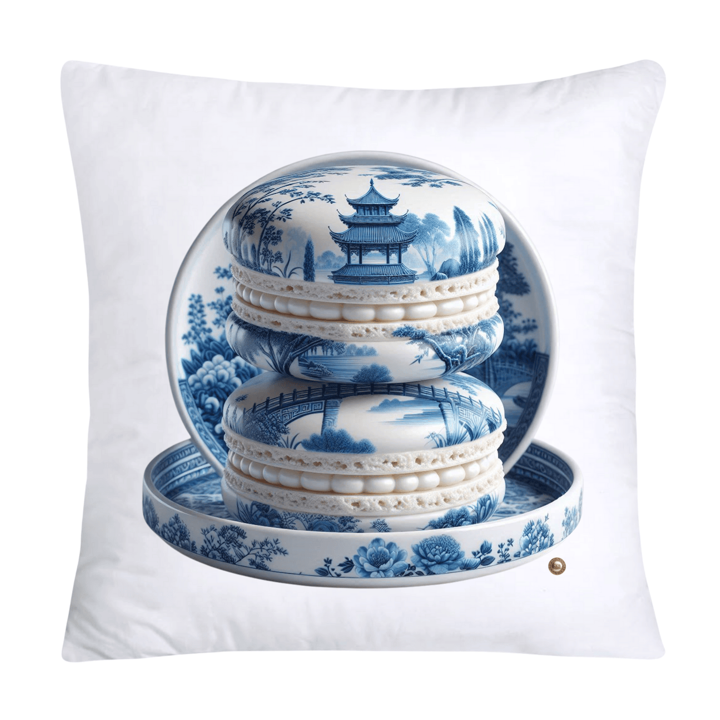 Blue Willow 18x18 Adorable Macaroon Throw Pillow Covers-214