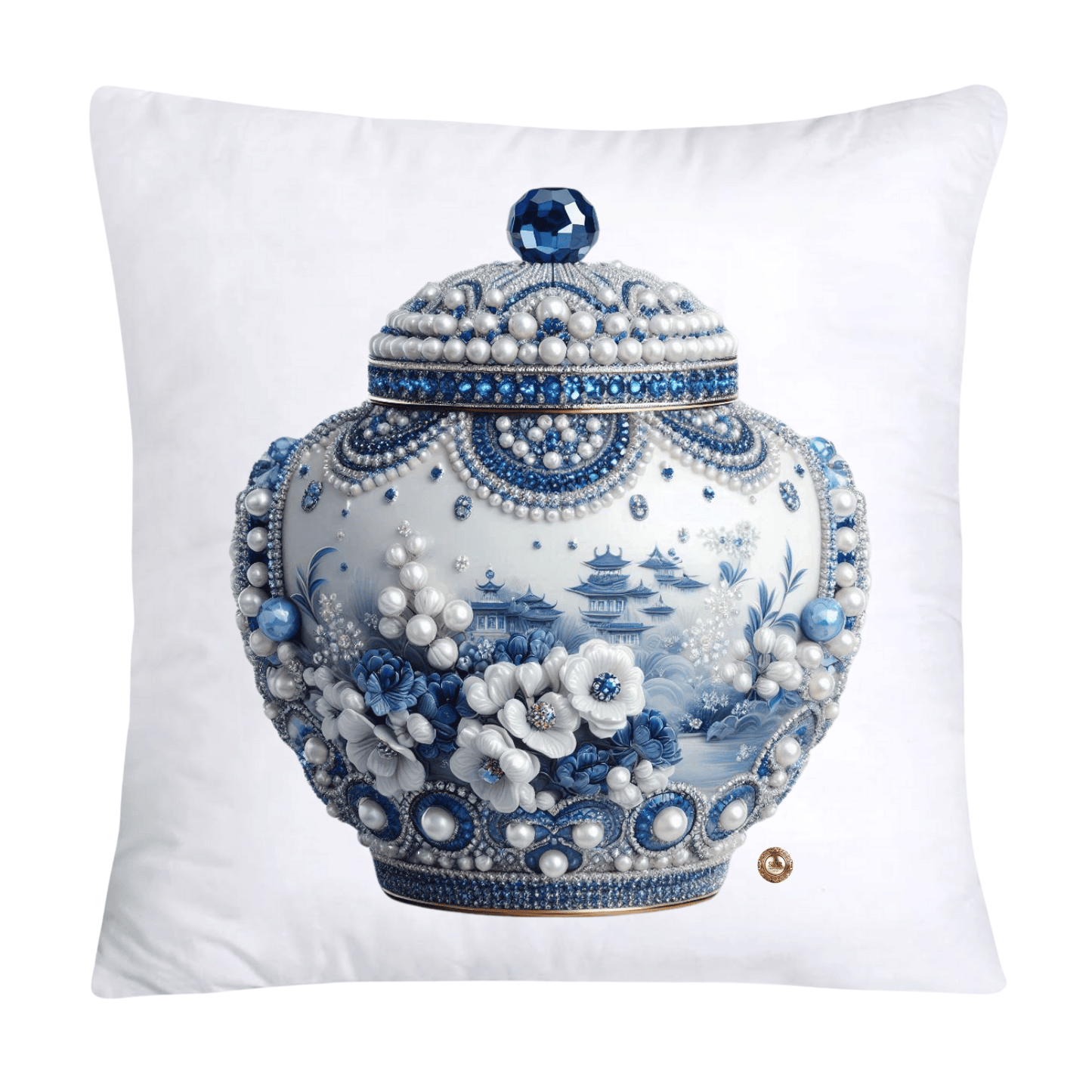 Blue and White Willow Ginger Jar Pillow Covers-78