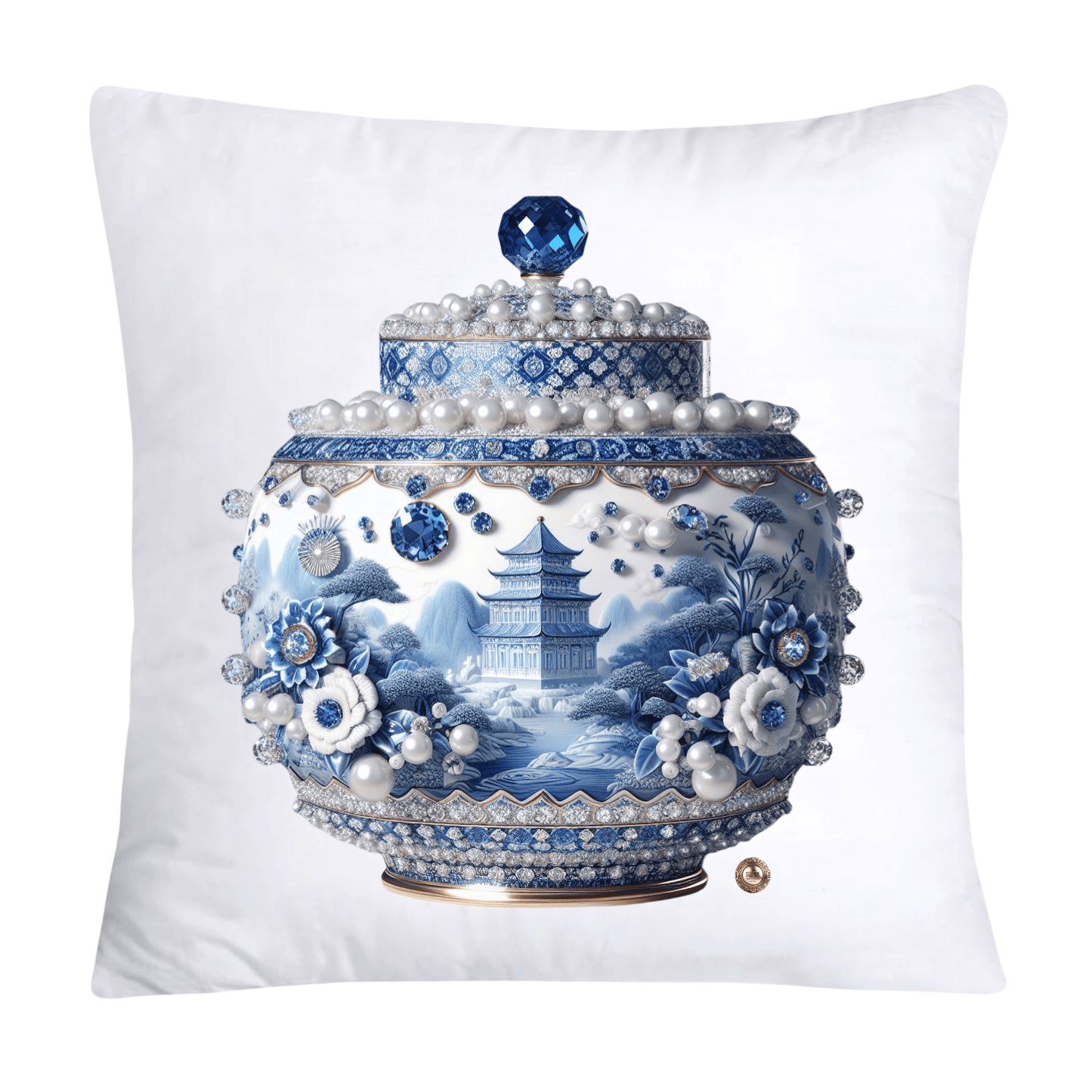 Blue and White Willow Ginger Jar Pillow Covers-82
