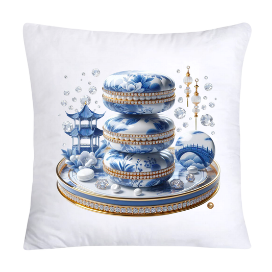 Blue Willow 18x18 Adorable Macaroon Throw Pillow Covers-1892