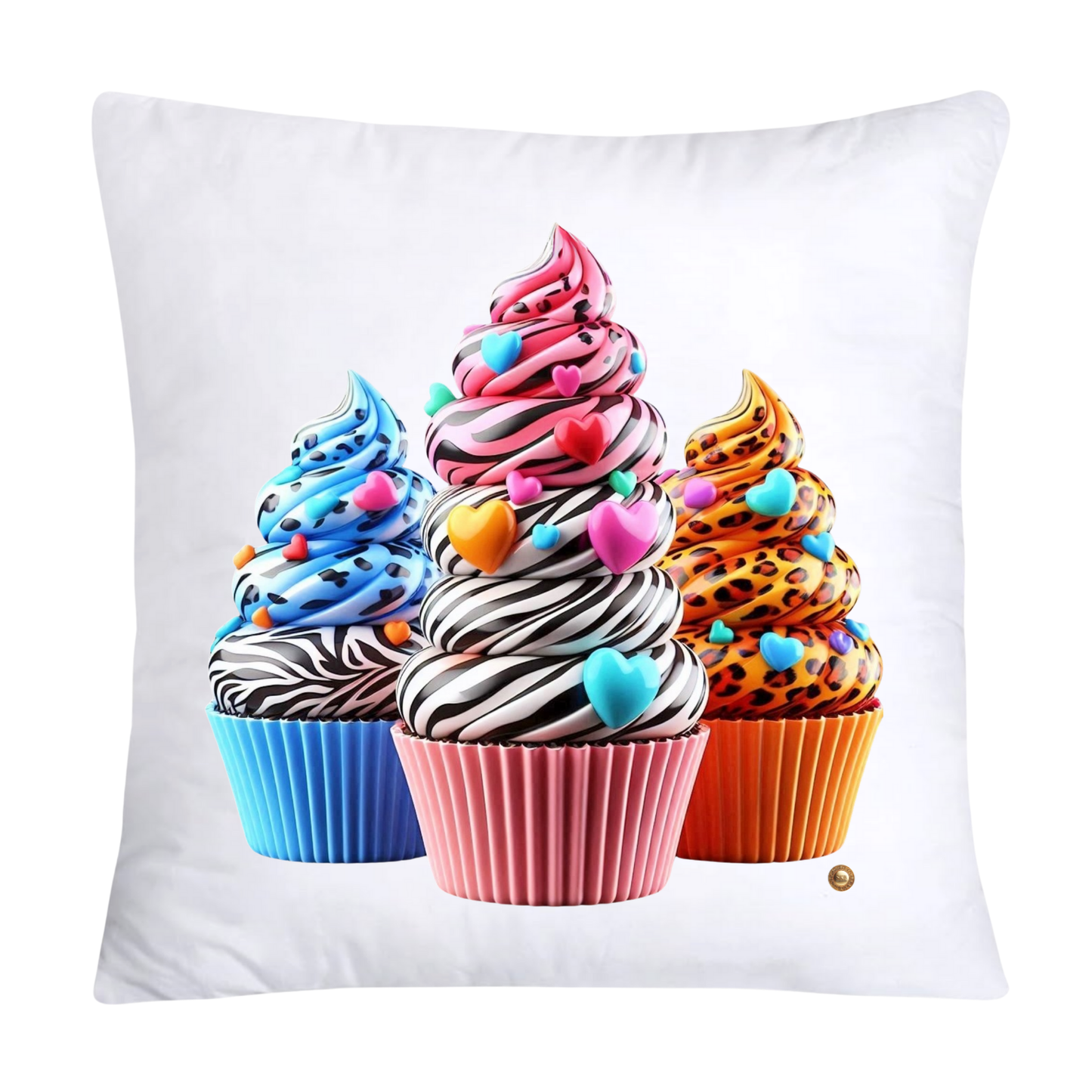 Wild Animal Print Cupcake 18x18 Throw Pillow Covers-859