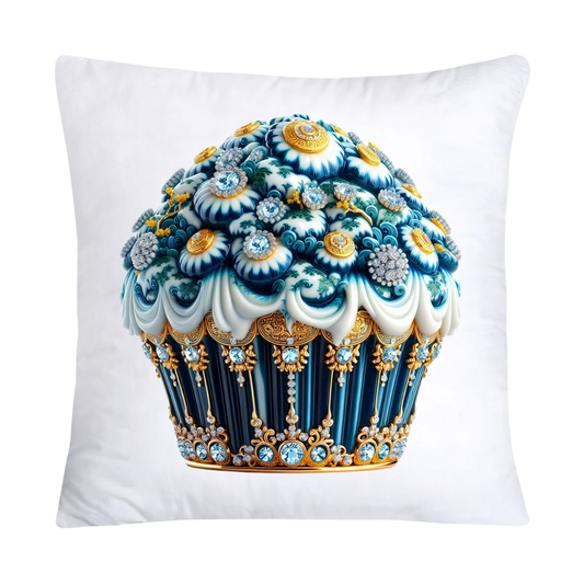 Blue Willow Chinoiserie Cupcake Throw Pillow Covers 18X18-2962
