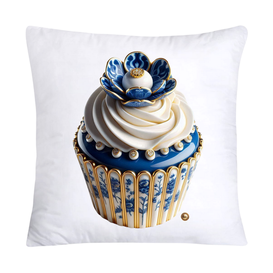 Blue Willow Chinoiserie Cupcake Throw Pillow Covers 18X18-2410