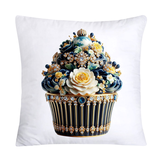Blue Willow Chinoiserie Cupcake Throw Pillow Covers 18X18-2990