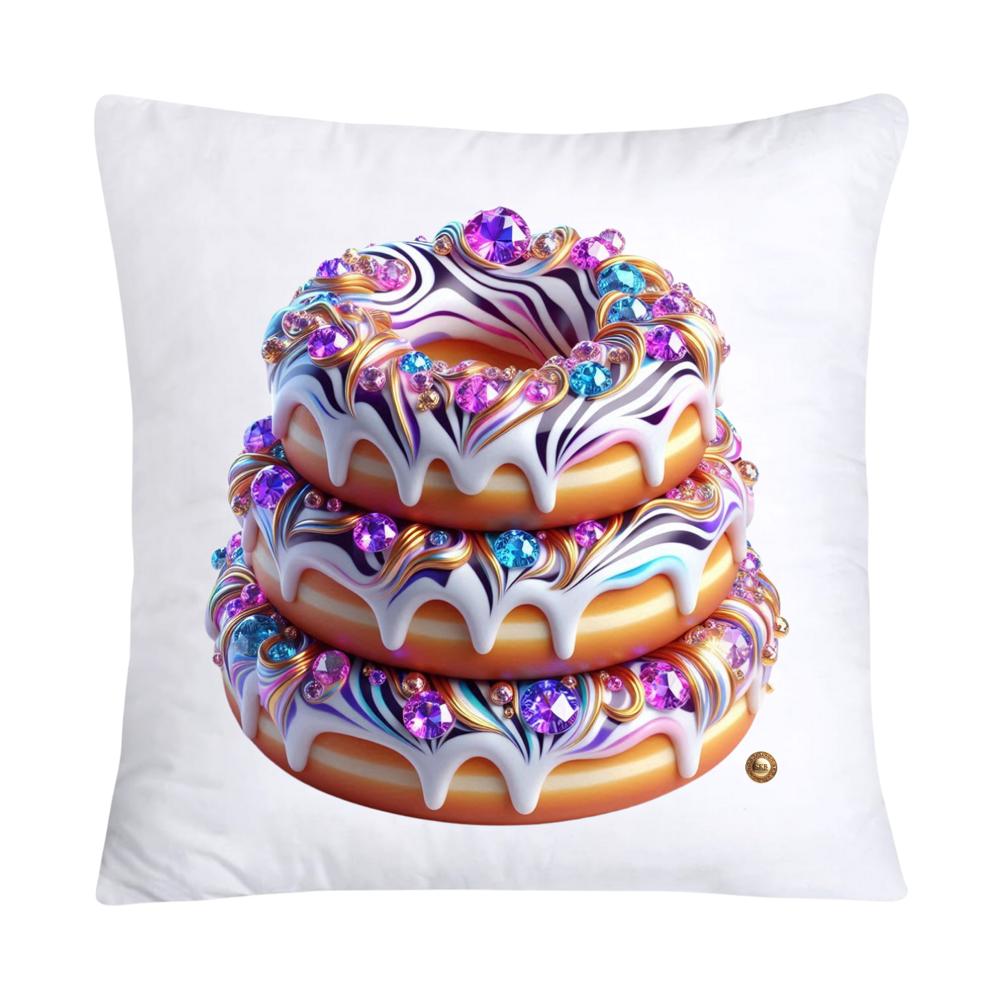 Wild Animal Print Donut Throw Pillow Covers 18x18-791