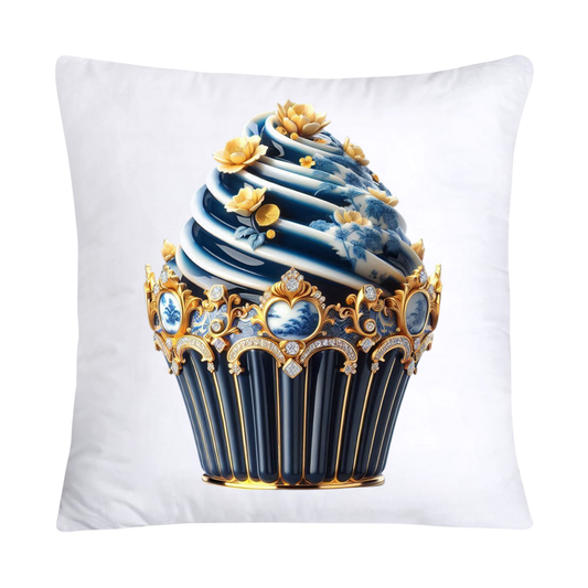 Blue Willow Chinoiserie Cupcake Throw Pillow Covers 18X18-3026