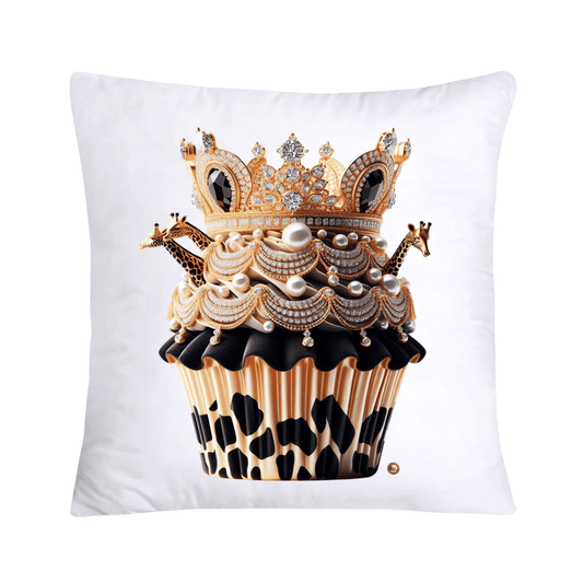 Royal and Wild Animal Print Cupcake Pillow Covers 18x18-3346