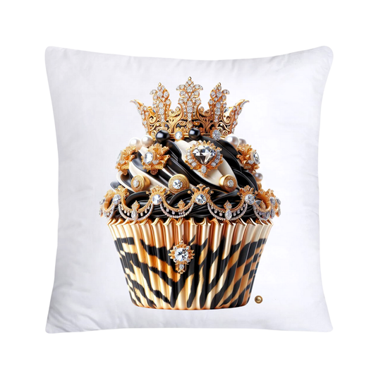 Royal and Wild Animal Print Cupcake Pillow Covers 18x18-3345