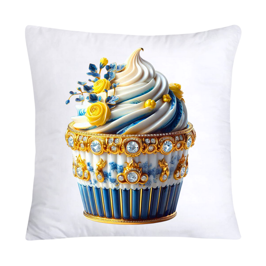 Blue Willow Chinoiserie Cupcake Throw Pillow Covers 18X18-3019