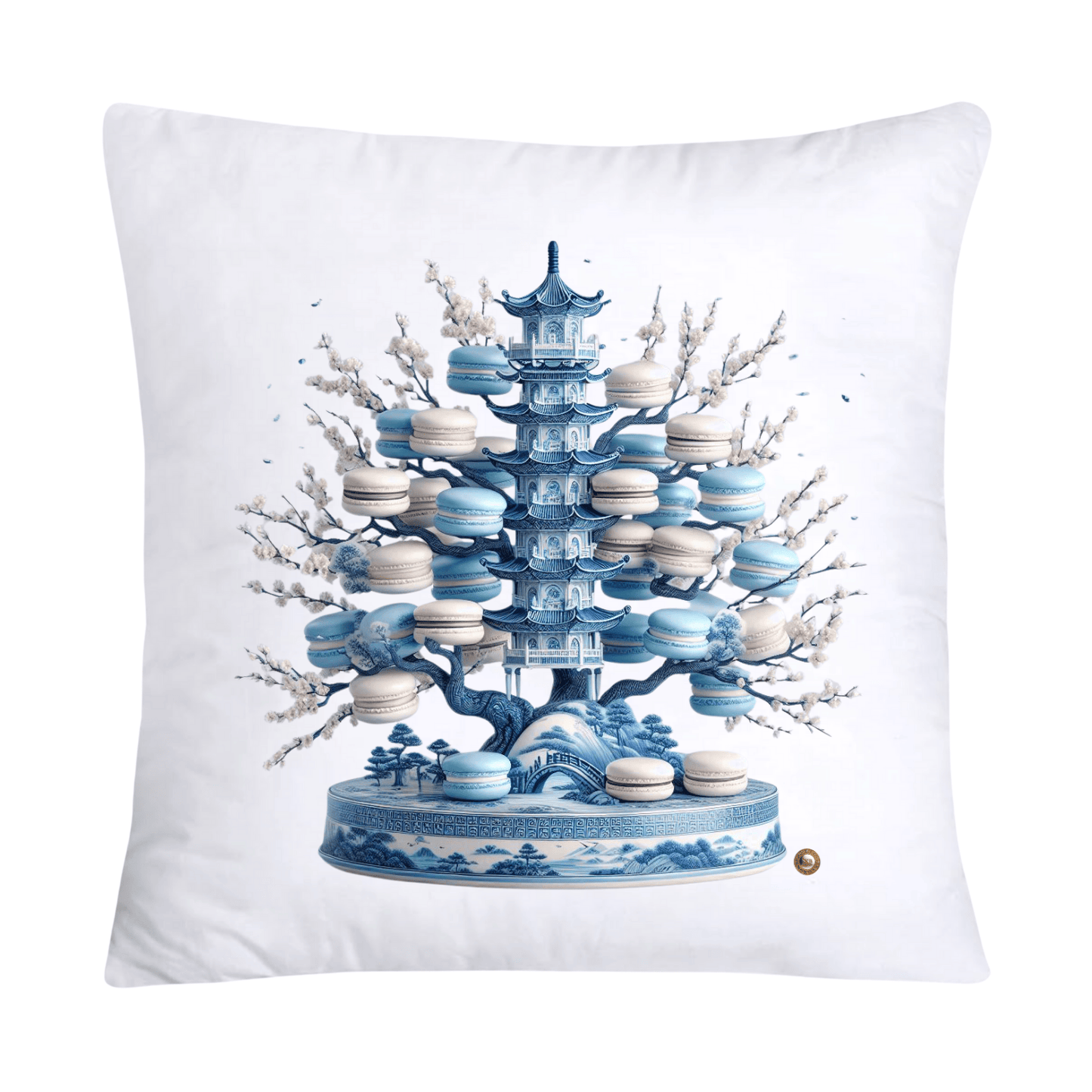 Blue Willow 18x18 Adorable Macaroon Throw Pillow Covers-1425
