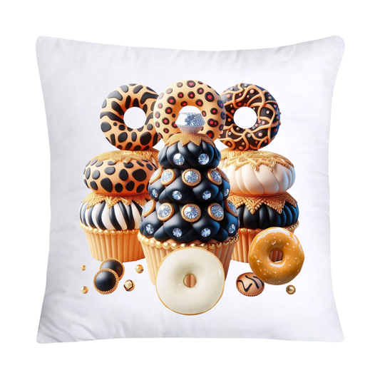 Wild Animal Print Donut Throw Pillow Covers 18x18-781