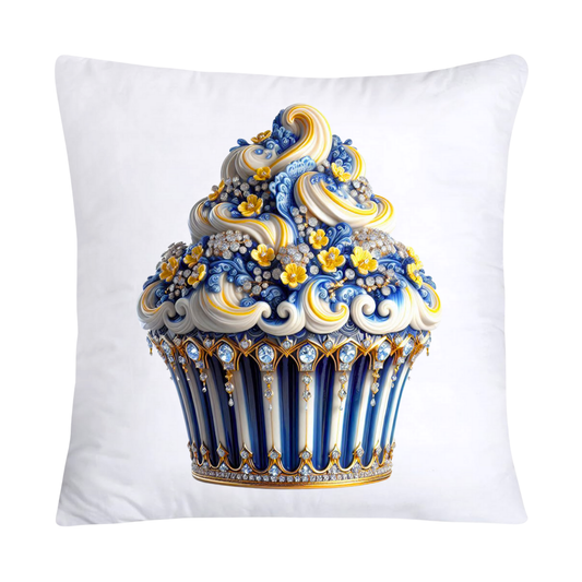 Blue Willow Chinoiserie Cupcake Throw Pillow Covers 18X18-2970