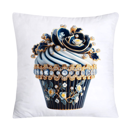 Blue Willow Chinoiserie Cupcake Throw Pillow Covers 18X18-3011