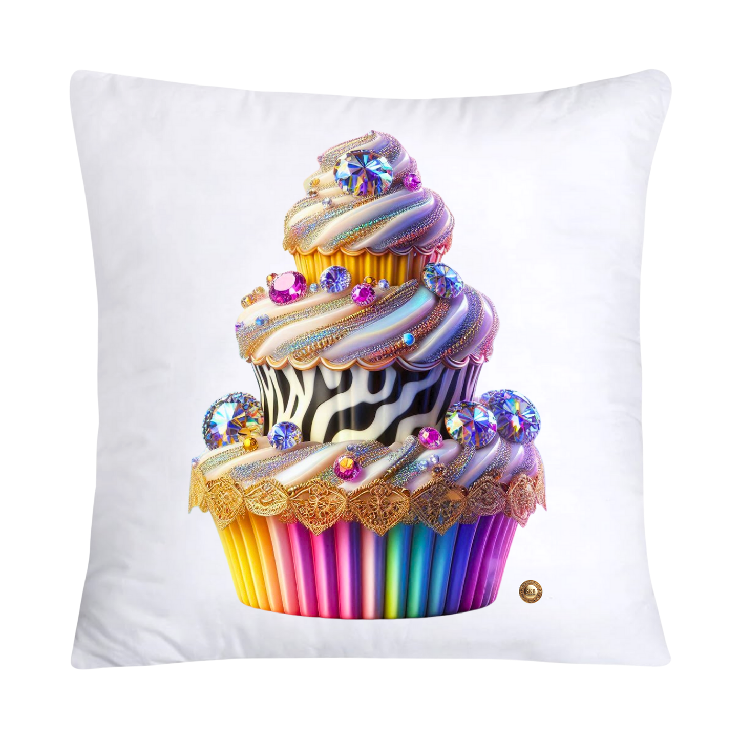 Wild Animal Print Cupcake Throw Pillow Covers 18X18-2533