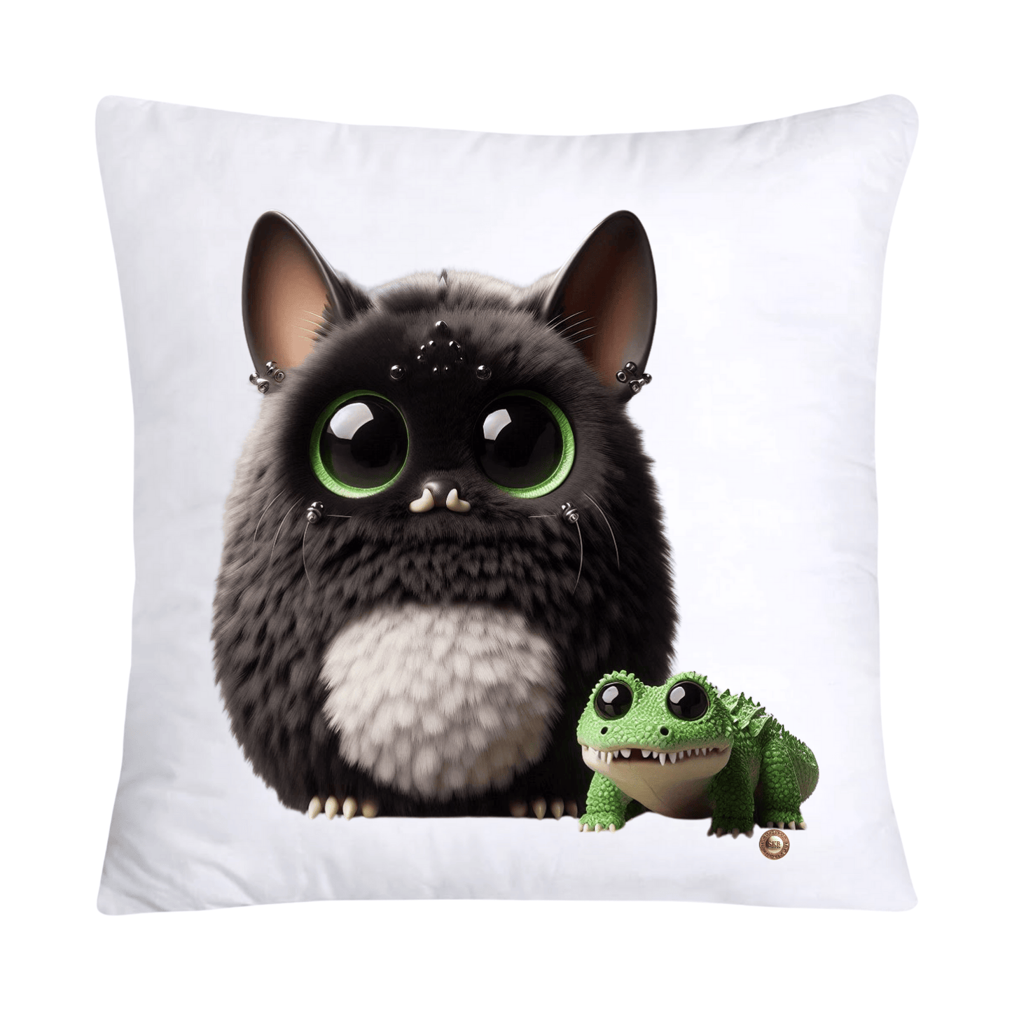 Furry Cajun Swamp Monster and His Pet Gator Pillow Covers-758