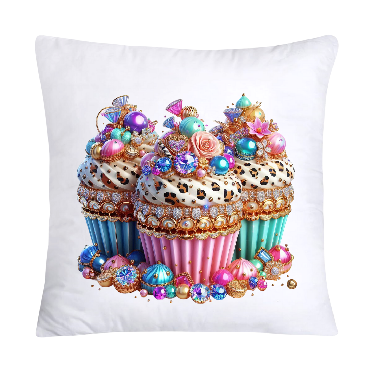 Wild Animal Print Cupcake 18x18 Throw Pillow Covers-849