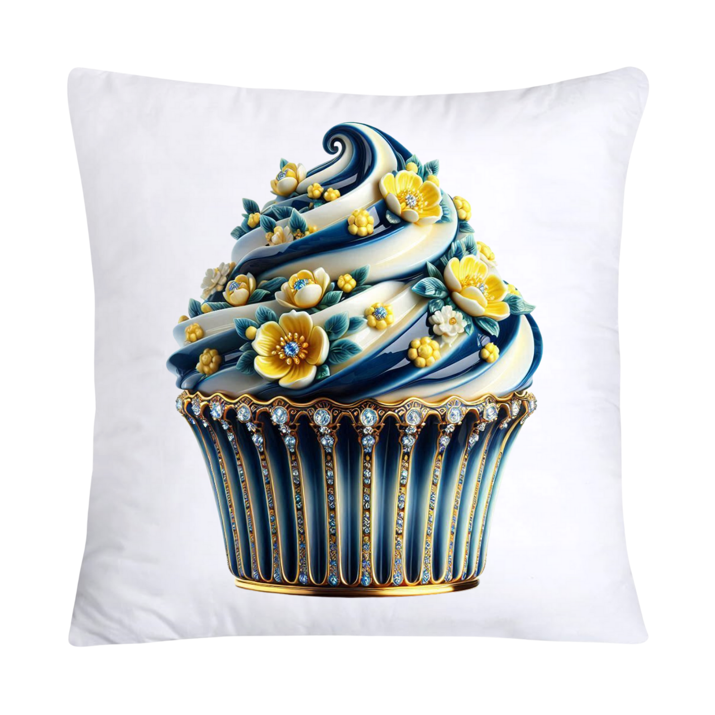 Blue Willow Chinoiserie Cupcake Throw Pillow Covers 18X18-3027