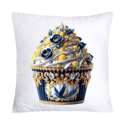 Blue Willow Chinoiserie Cupcake Throw Pillow Covers 18X18-2961