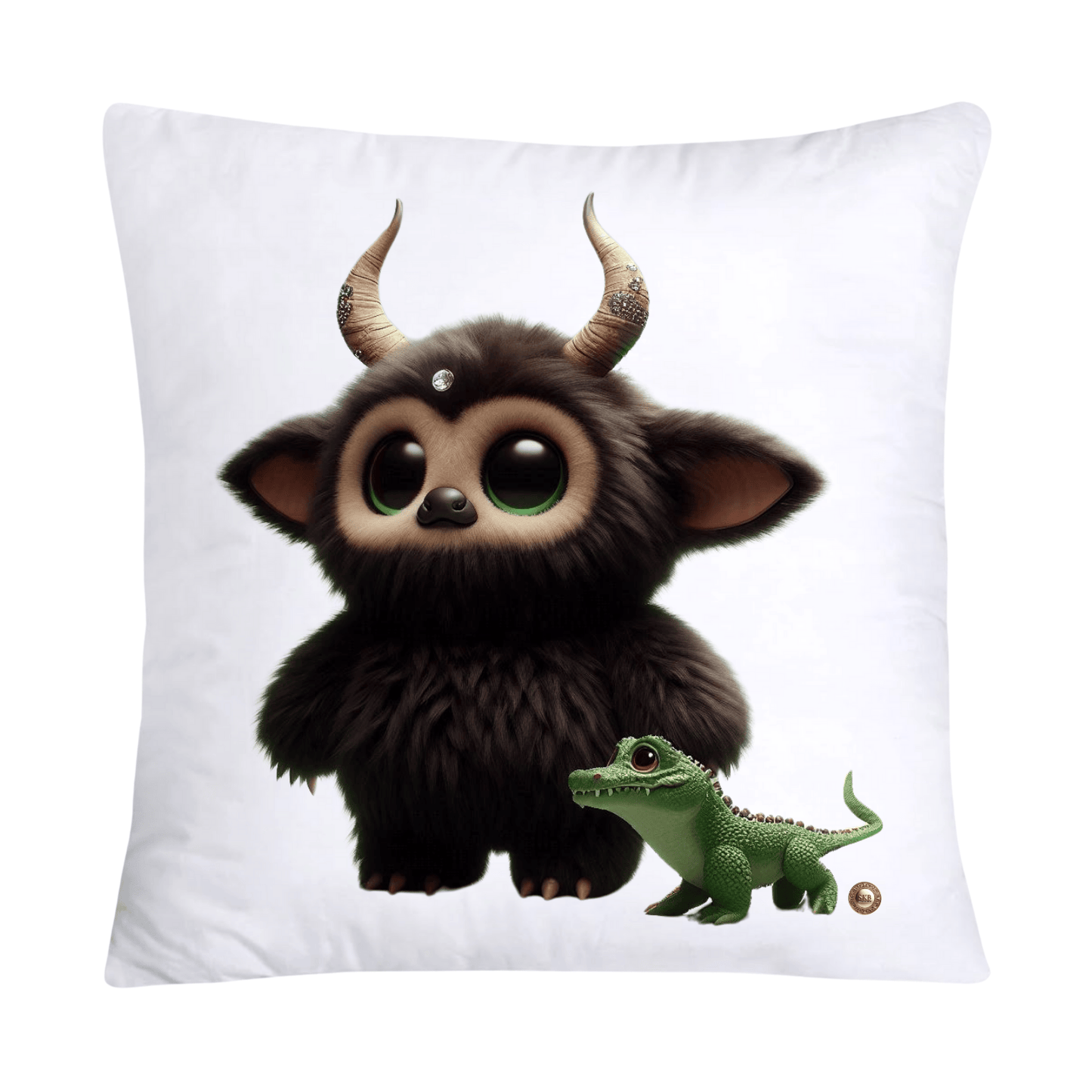 Furry Cajun Swamp Monster and His Pet Gator Pillow Covers-743