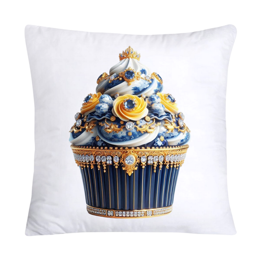 Blue Willow Chinoiserie Cupcake Throw Pillow Covers 18X18-2987