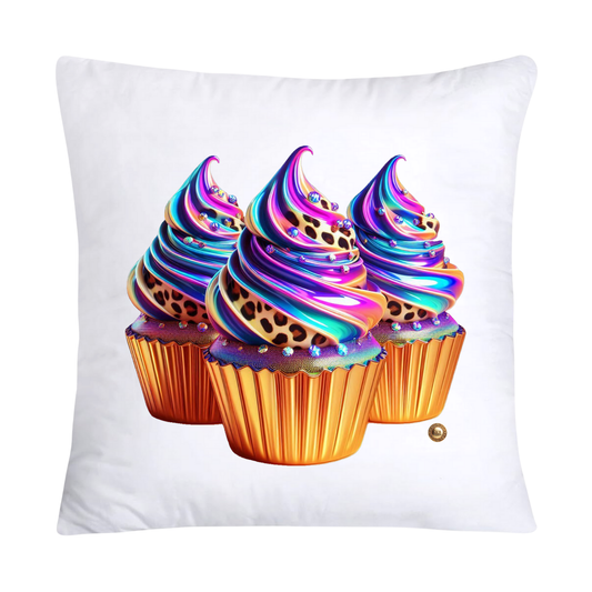 Wild Animal Print Cupcake Throw Pillow Covers 18x18-2248