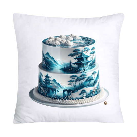 Blue Willow Sweet Cake 18x18 Pillow Covers-2408