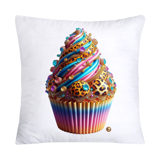 Wild Animal Print Cupcake Throw Pillow Covers 18X18-1173
