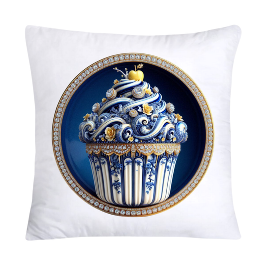 Blue Willow Chinoiserie Cupcake Throw Pillow Covers 18X18-3016