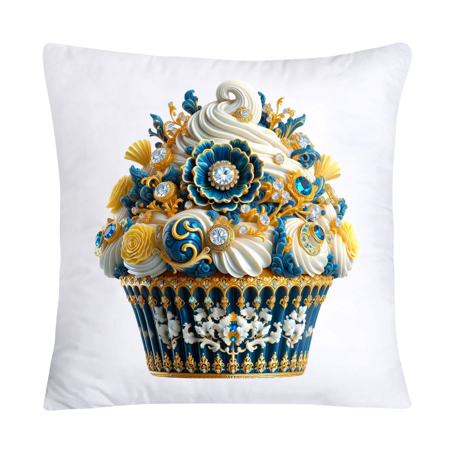 Blue Willow Chinoiserie Cupcake Throw Pillow Covers 18X18-2974