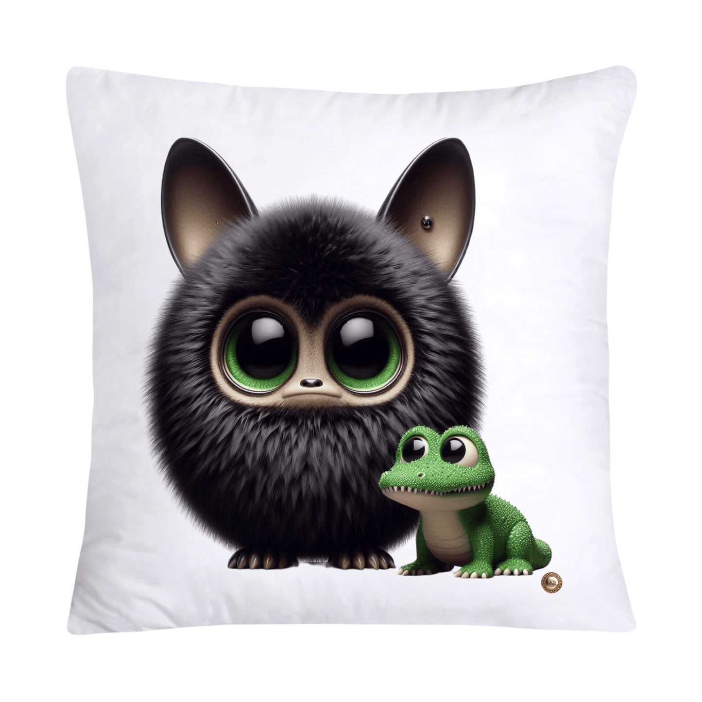 Furry Cajun Swamp Monster and His Pet Gator Pillow Covers-693