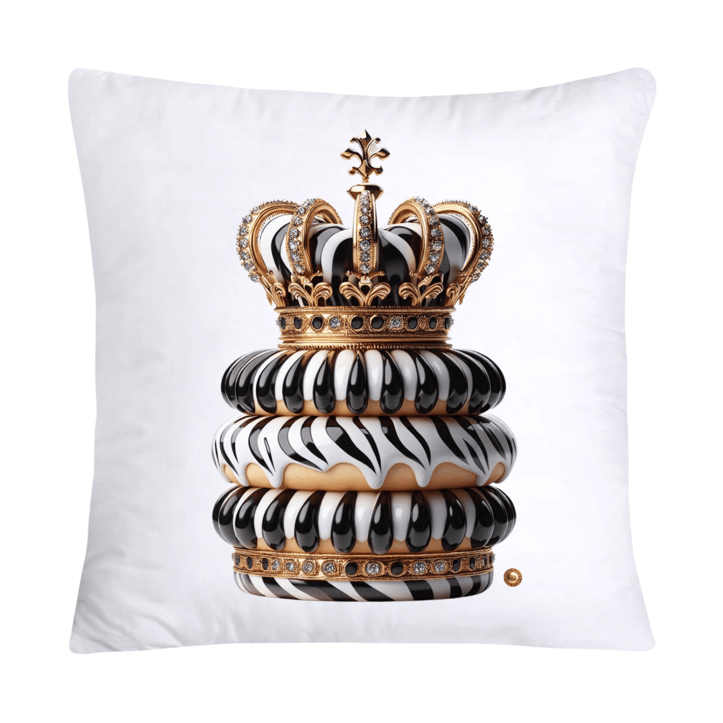 18x18 Wild Royal Animal Print Donut Pillow Covers-1997