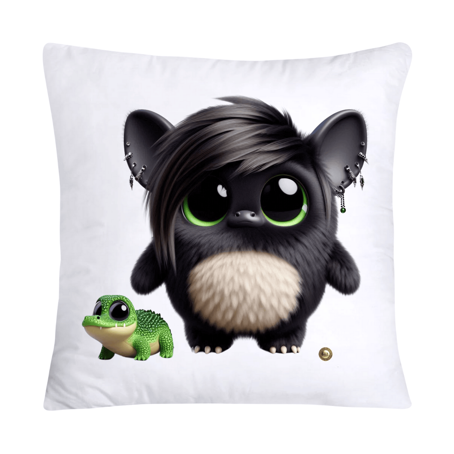 Furry Cajun Swamp Monster and His Pet Gator Pillow Covers-746