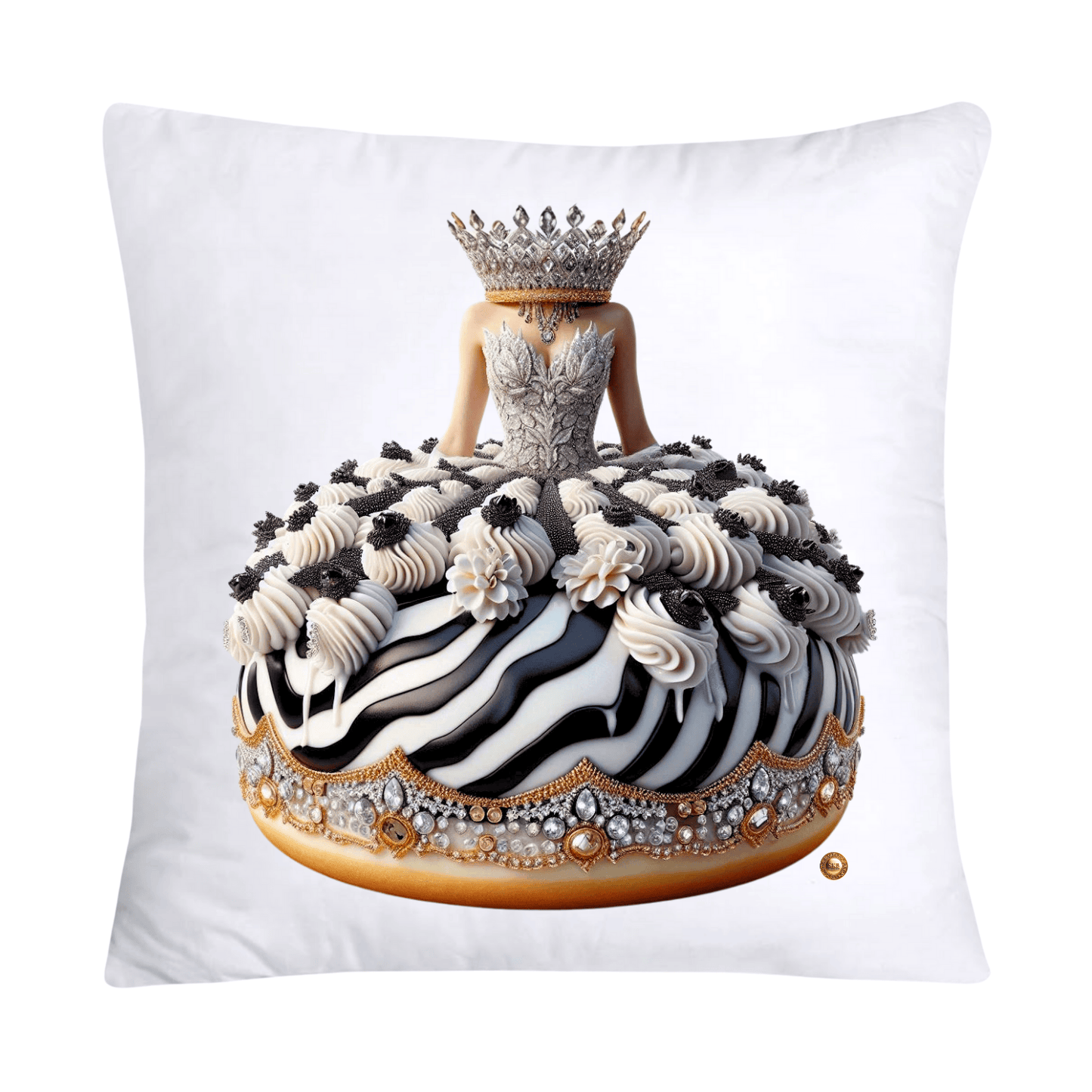 18x18 Wild Royal Animal Print Donut Pillow Covers-1986
