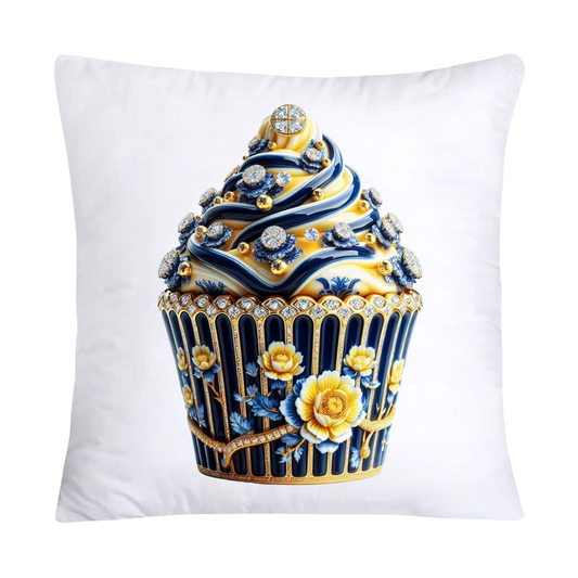 Blue Willow Chinoiserie Cupcake Throw Pillow Covers 18X18-2996