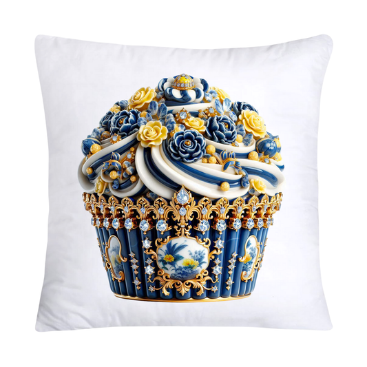 Blue Willow Chinoiserie Cupcake Throw Pillow Covers 18X18-3010