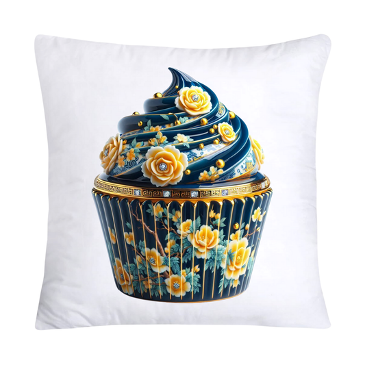 Blue Willow Chinoiserie Cupcake Throw Pillow Covers 18X18-3051