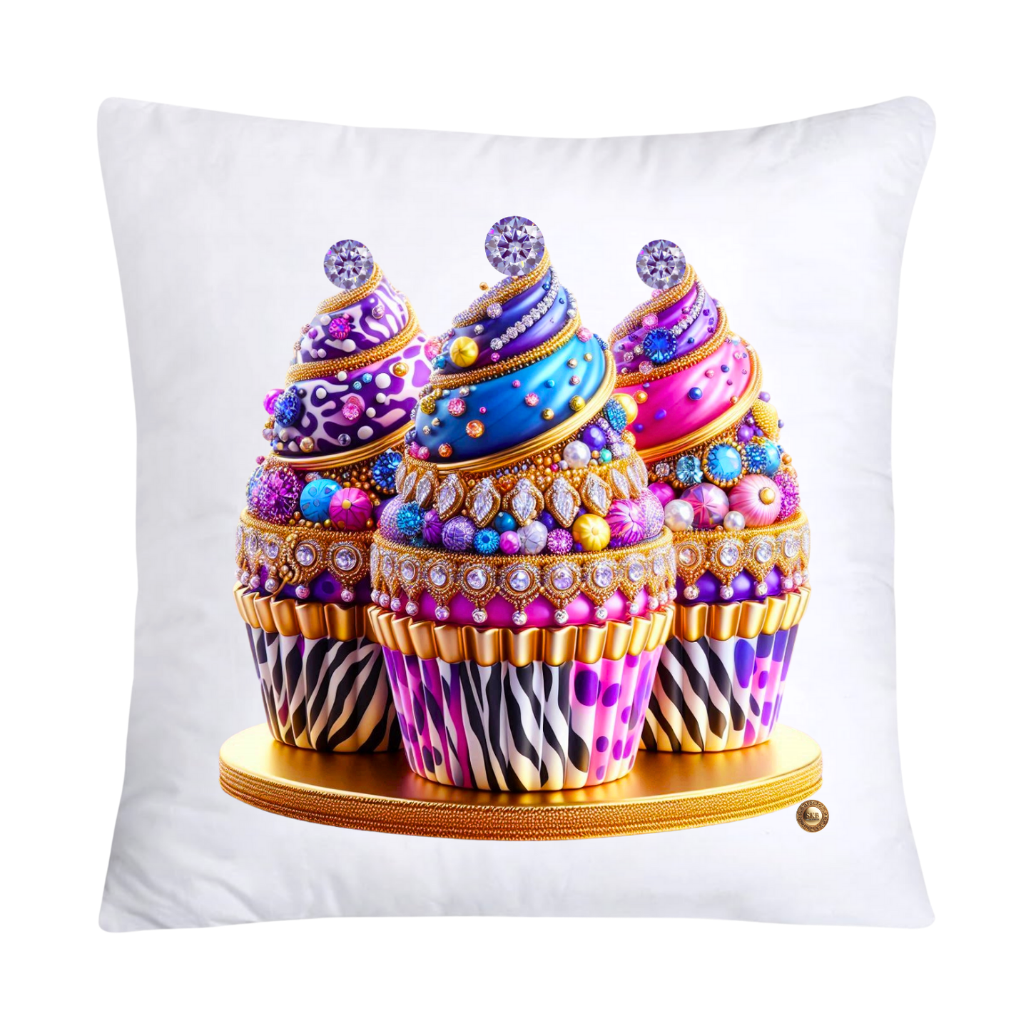 Wild Animal Print Cupcake Throw Pillow Covers 18X18-2492