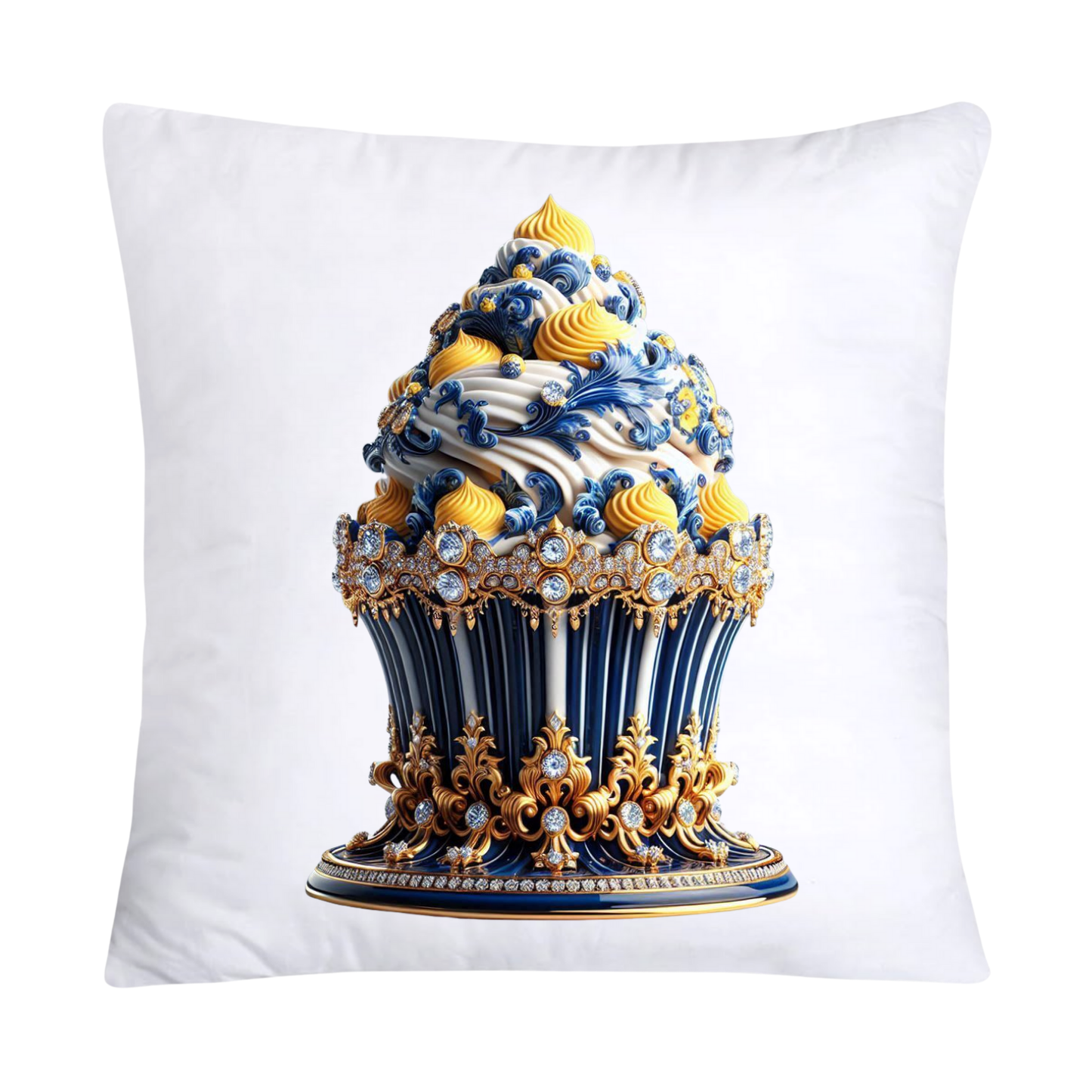 Blue Willow Chinoiserie Cupcake Throw Pillow Covers 18X18-2964