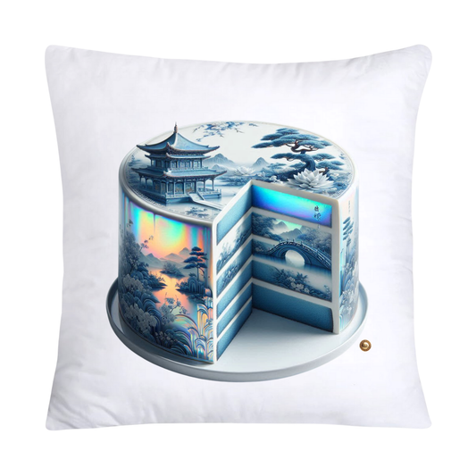Blue Willow Sweet Cake 18x18 Pillow Covers-2407