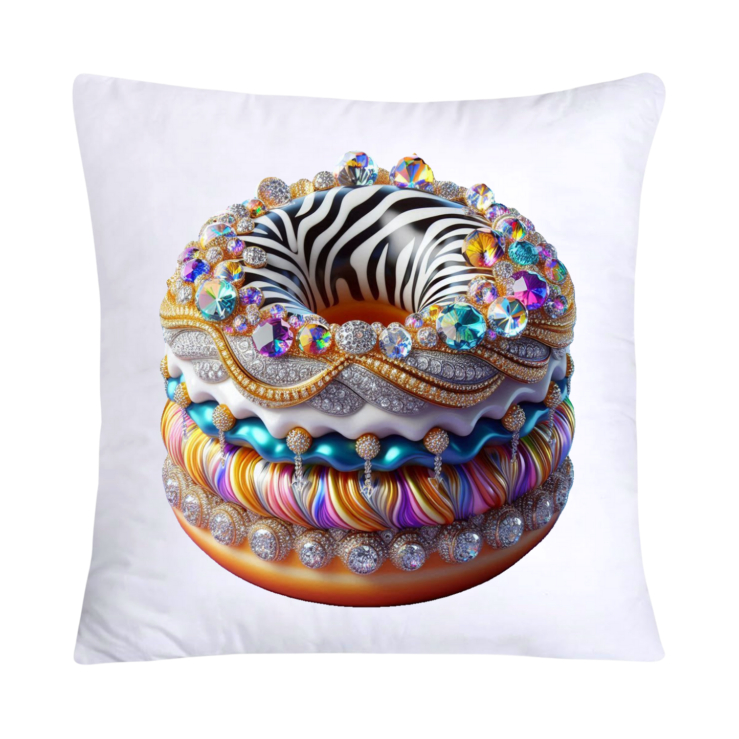 Wild Animal Print Donut Pillow Covers-2594