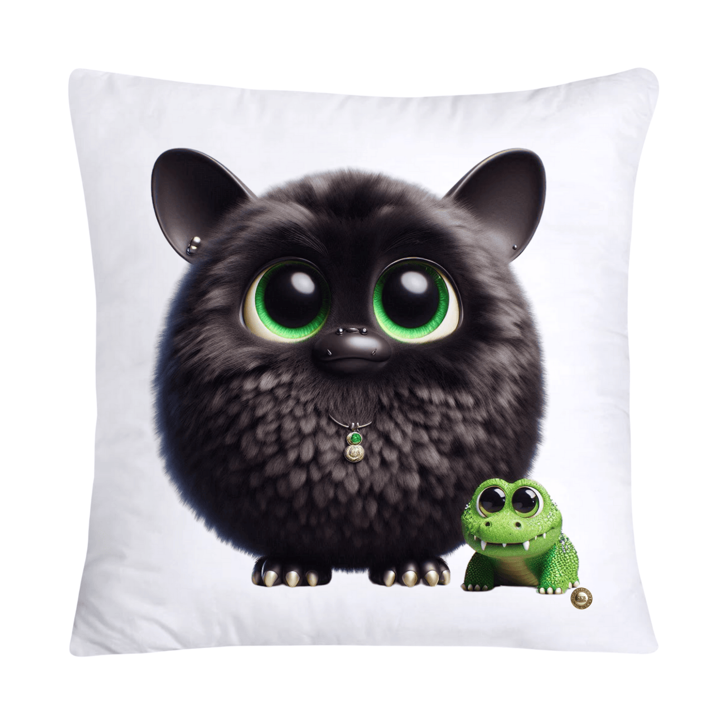 Furry Cajun Swamp Monster and His Pet Gator Pillow Covers-747