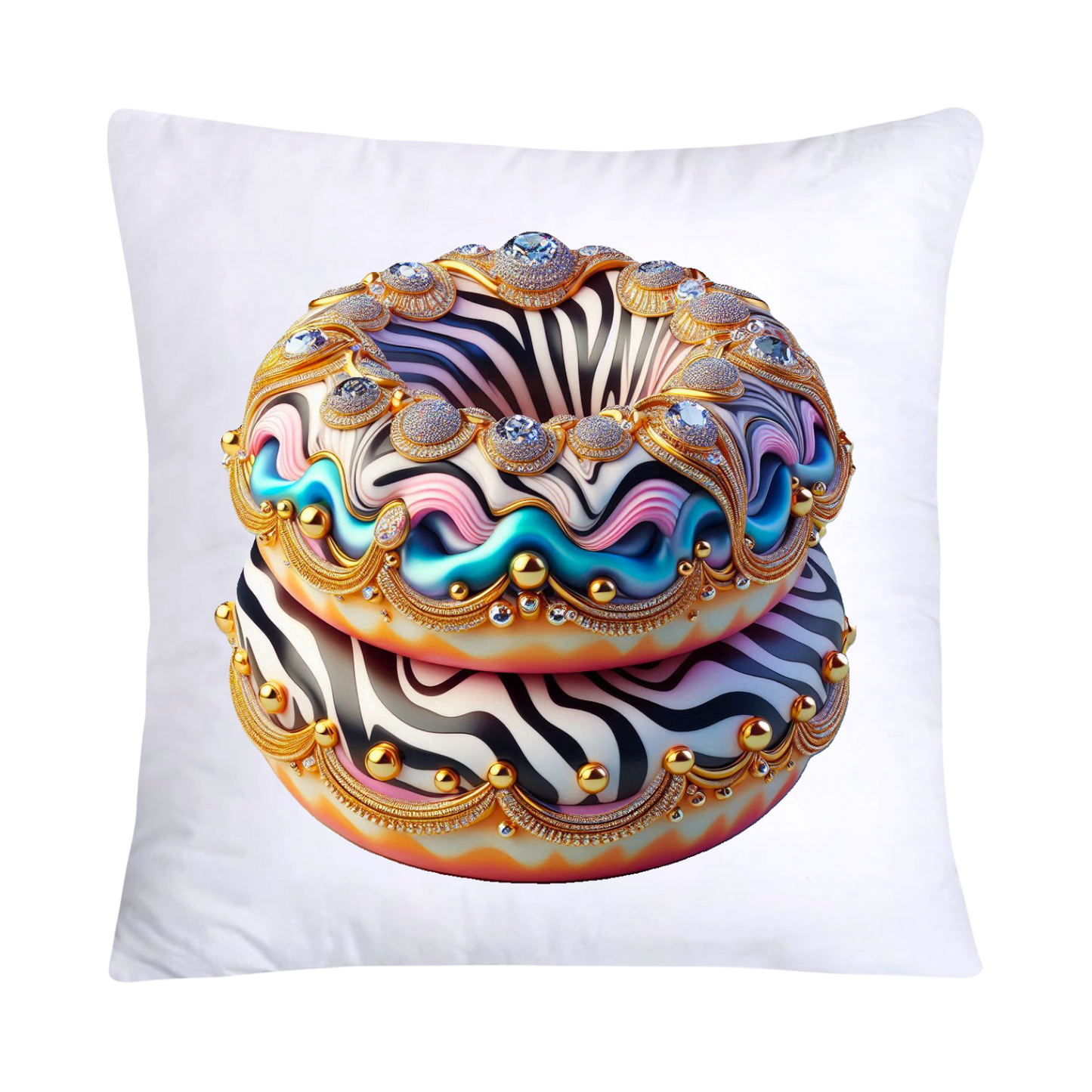 Wild Animal Print Donut Pillow Covers-2593