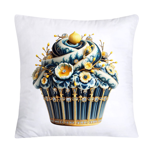 Blue Willow Chinoiserie Cupcake Throw Pillow Covers 18X18-3033